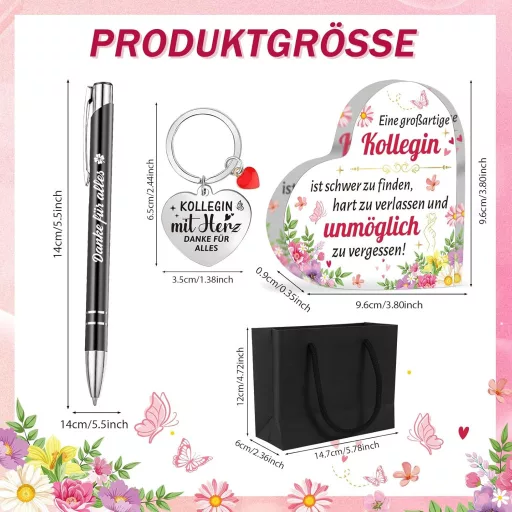 HOWAF Nyugdíjazási Ajándék Szív Alakú Akril Kulcstartó Búcsúajándék Kollégáknak Munkahelyváltáshoz Otthoni Dekoráció