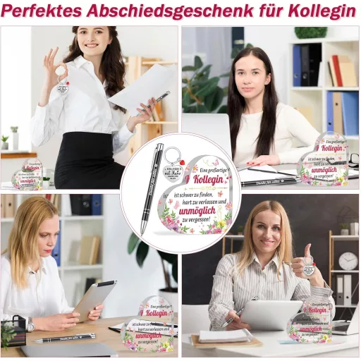 HOWAF Nyugdíjazási Ajándék Szív Alakú Akril Kulcstartó Búcsúajándék Kollégáknak Munkahelyváltáshoz Otthoni Dekoráció