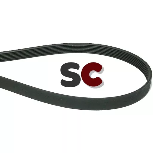 SC Solocorreas Mosógép Ékszíj 6EPJ 1234 - Fekete Gumi Alkatrész Szerelési Útmutatóval - Univerzális Pótalkatrész Kompatibilitási Leírással