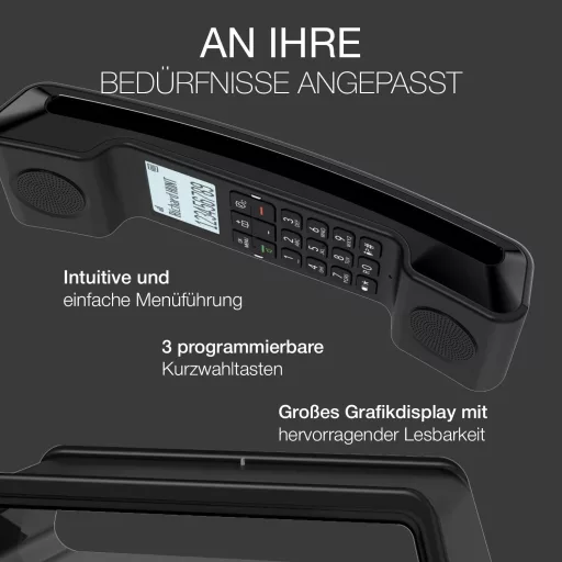 Alcatel ePure Iconic DECT vezeték nélküli telefon, vintage design, nagy kijelző