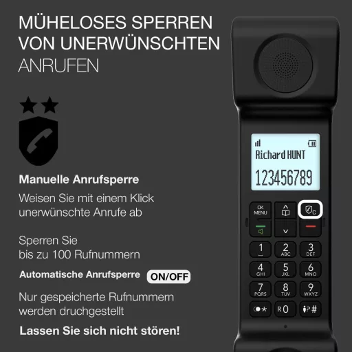 Alcatel ePure Iconic DECT vezeték nélküli telefon, vintage design, nagy kijelző