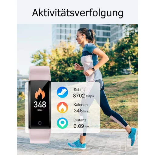 GRV Fitness Tracker Óra Lépésszámláló Kalóriaszámláló Alvásmonitor