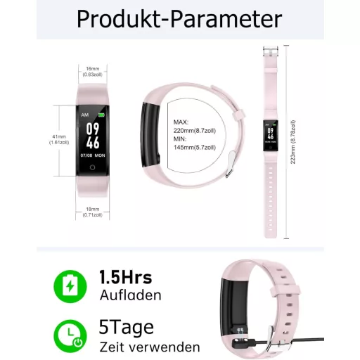 GRV Fitness Tracker Óra Lépésszámláló Kalóriaszámláló Alvásmonitor