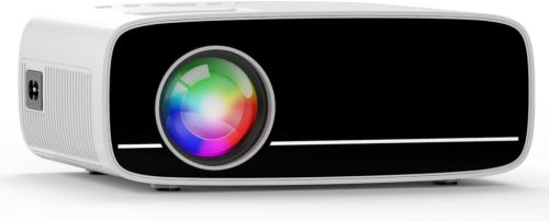 AKATUO Mini Projektor Bluetooth 5.1 - Hordozható Full HD 1080P LCD Házimozi Projektor 200" Képernyővel, Telefonhoz, TV-hez, 10000 Lumen