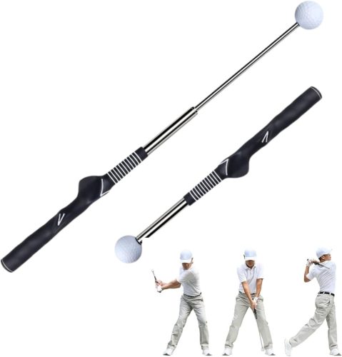 SUBORAWOS Összecsukható Golf Swing Edző - Teleszkópos Ütéstechnika Fejlesztő Eszköz Férfiaknak, Erő és Sebesség Tréning, Bemelegítő