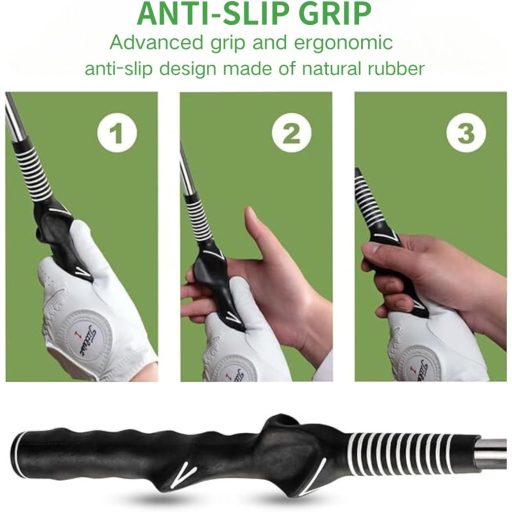 SUBORAWOS Skladací golfový trenažér švihu - Teleskopický nástroj na zlepšenie techniky úderu pre mužov, tréning sily a rýchlosti, zahrievací