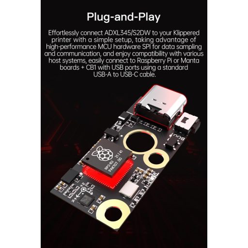 Senzor akcelerometra BIGTREETECH ADXL345 V2.0 pre 3D tlačiarne USB