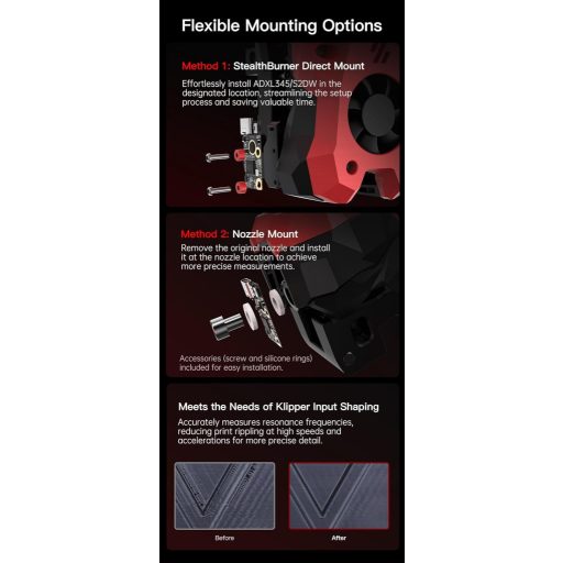 Senzor akcelerometra BIGTREETECH ADXL345 V2.0 pre 3D tlačiarne USB