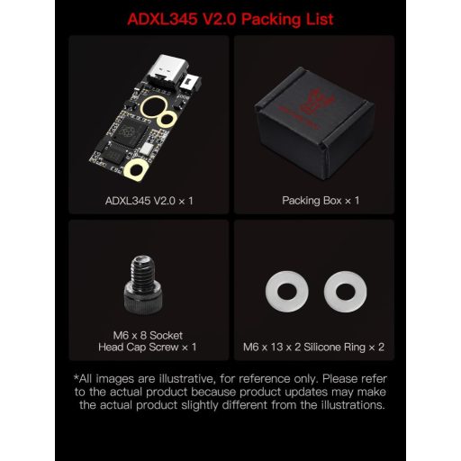 Senzor akcelerometra BIGTREETECH ADXL345 V2.0 pre 3D tlačiarne USB