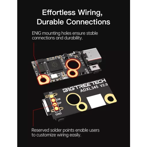 BIGTREETECH ADXL345 V2.0 Gyorsulásmérő Szenzor 3D Nyomtatóhoz USB