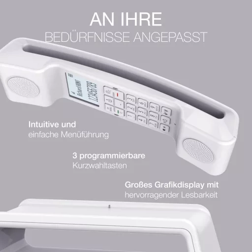 Alcatel ePure Iconic DECT vezeték nélküli telefon fehér vintage design