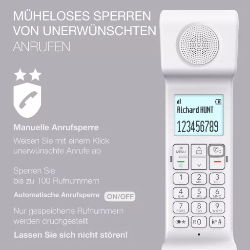 Alcatel ePure Iconic DECT vezeték nélküli telefon fehér vintage design