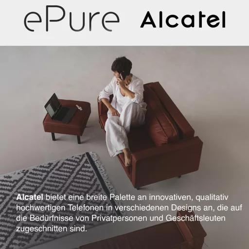 Alcatel ePure Iconic DECT vezeték nélküli telefon fehér vintage design