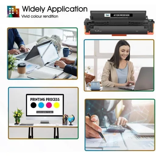 Cool Toner 415X Kompatibilis Toner HP LaserJet Pro M479fdw M454dw 4db Csomag