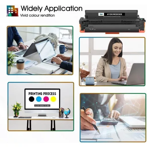 Cool Toner 415X Kompatibilis Toner HP LaserJet Pro M479fdw M454dw 4db Csomag