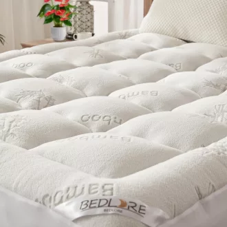 BEDLORE Bambusz Viszóz Matracvédő 160x200 cm Fehér