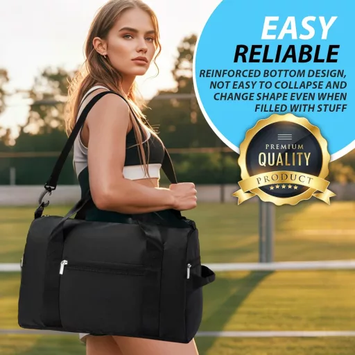 DAYGOS Nepremokavá športová taška čierna na tréning, plávanie, fitness a cestovanie