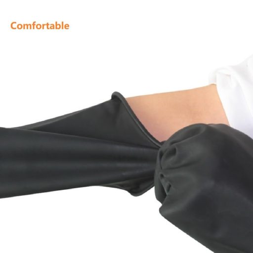 Mănuși de protecție chimică MIN-XL, fără latex, rezistente la acizi și baze, 45 cm, negre