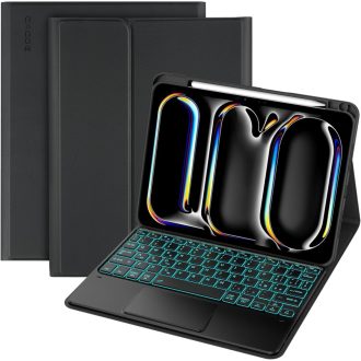   CACOE iPad Pro 11 M4 Billentyűzetes Tok 7 Szín Háttérvilágítás Touchpad Wireless