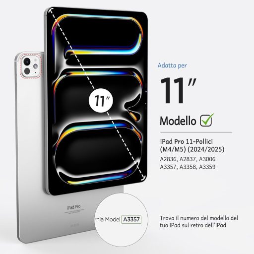 CACOE iPad Pro 11 M4 Billentyűzetes Tok 7 Szín Háttérvilágítás Touchpad Wireless