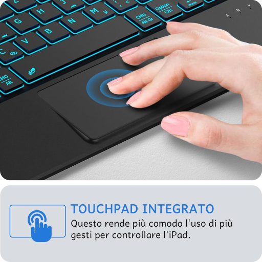 CACOE iPad Pro 11 M4 Billentyűzetes Tok 7 Szín Háttérvilágítás Touchpad Wireless