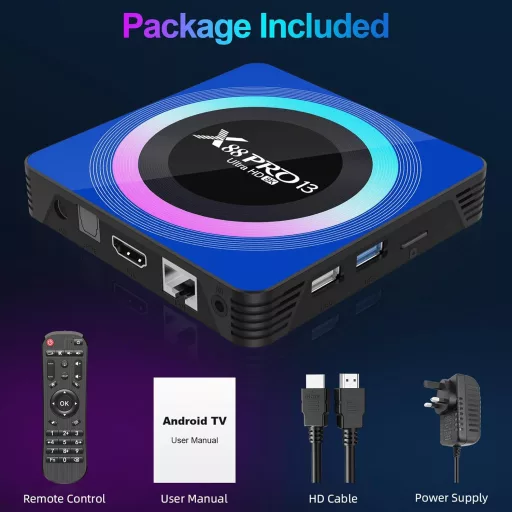 IDEALROYAL Android 13 TV Box 4GB RAM 32GB ROM 8K HDR RK3528 Dual WiFi