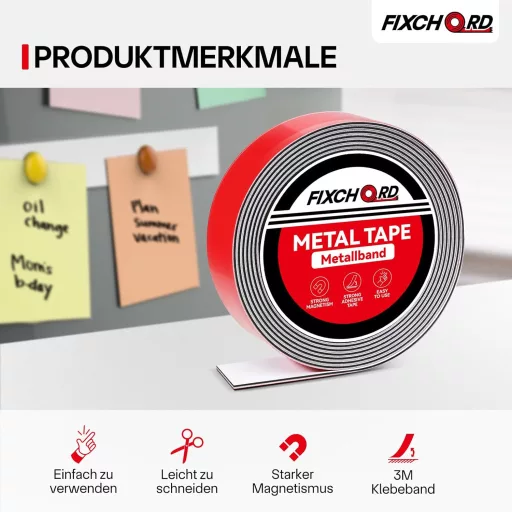 FIXCHORD Öntapadós Fémszalag 3m x 35mm Tonies és Mágneshez