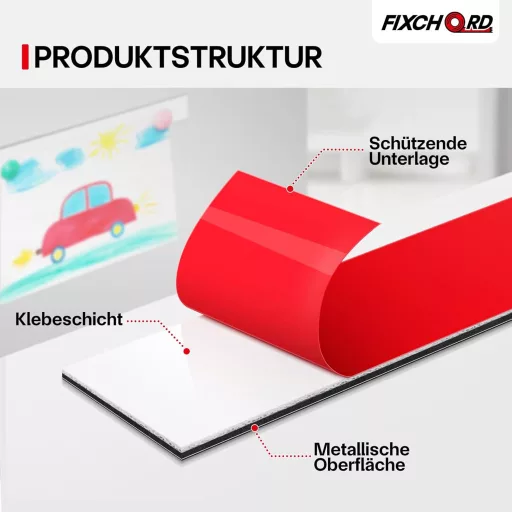 FIXCHORD Öntapadós Fémszalag 3m x 35mm Tonies és Mágneshez