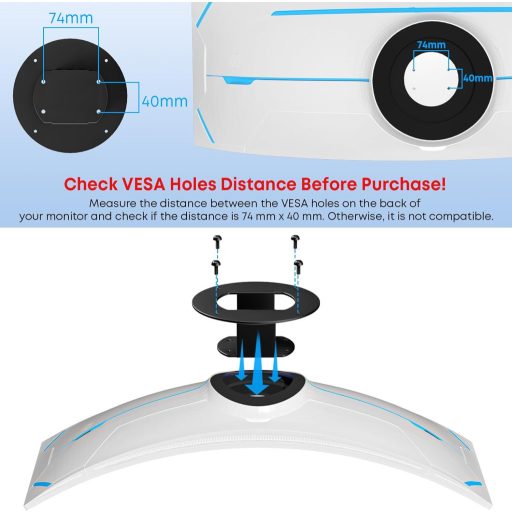 PUTORSEN VESA adapter Samsung Odyssey G9 Neo G9 CRG9 CHG9 monitorhoz 100x100