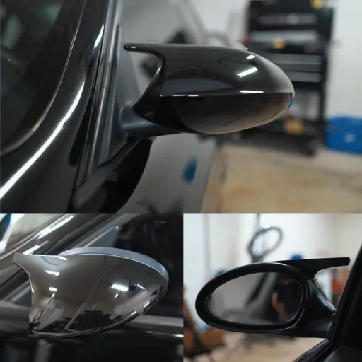 TOOSOAR Fényes Fekete Tükörház BMW 3-as E90/E91/E92/E93 2009-2012 Sporty Tuning