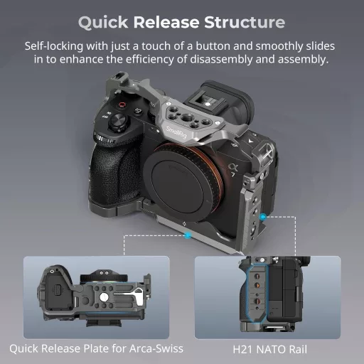 SMALLRIG kavez za kameru Sony A7R V/A7 IV/A7S III s brzim otpuštanjem i ručkama