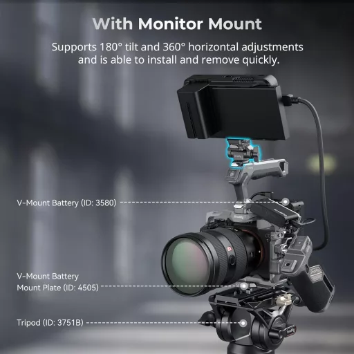SMALLRIG Sony A7R V/A7 IV/A7S III kamera kalitka gyorscsatlakozóval és fogantyúkkal