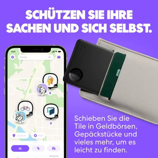 Bluetooth lokalizátor Life360 Tile Slim – vyhľadávač peňaženiek a kľúčov, kompatibilný s iOS a Android