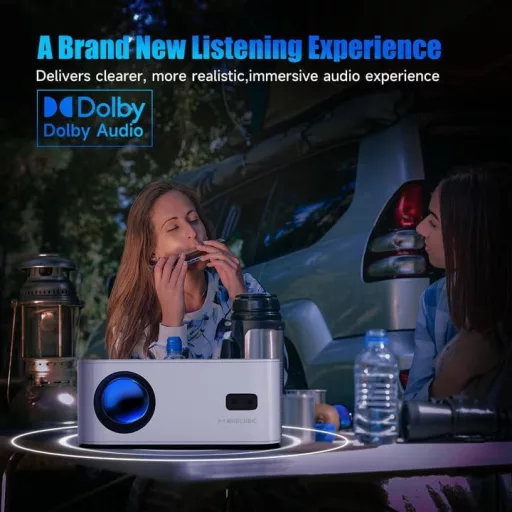 Magcubic 1080P Full HD Projektor Netflix Támogatással, 5G WiFi Bluetooth 5.2, 550 ANSI Autofókusz Hordozható Otthoni Mozi Vetítő