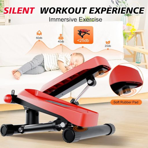 Vannect Mini Stepper Otthoni Edzéshez Erőkötélekkel és Kijelzővel