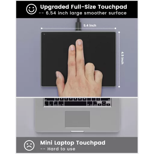 seenda Érintőpad Mac és Windows Rendszerekhez - Precíziós Fém Trackpad Multi-Touch Vezérléssel, Vezetékes Touchpad MacBook/PC/Laptop Eszközö