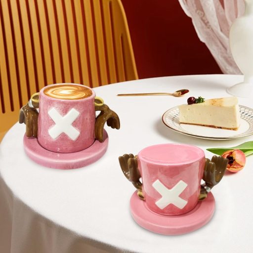 Keramický hrnček MeYuxg Chopper Anime s ružovým klobúkom ako darček