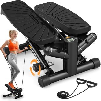   Vannect Mini stepper na domáce cvičenie s odporovými lanami, LCD displejom a nosnosťou 150 kg