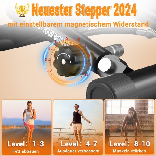 Vannect Mini stepper na domáce cvičenie s odporovými lanami, LCD displejom a nosnosťou 150 kg