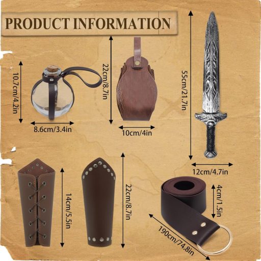 Dzorim Középkori Pirate Jelmez Szett Lenvászon Ingvel és Nadrággal