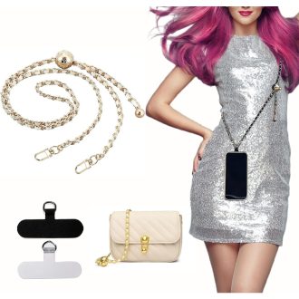   Univerzálna retiazka na telefón Orvifuly, s nastaviteľnou dĺžkou a kovovou karabínkou