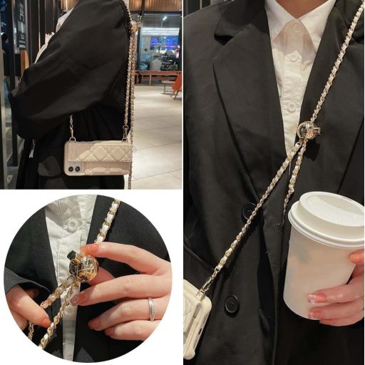 Univerzálna retiazka na telefón Orvifuly, s nastaviteľnou dĺžkou a kovovou karabínkou