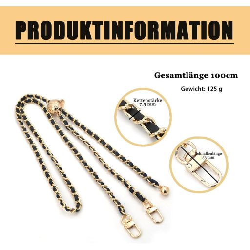 Lănțișor universal pentru telefon Orvifuly, cu lungime reglabilă, carabină metalică