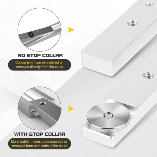 efuturetime Șină universală pentru tăieturi oblice 450mm Aluminiu pentru ferăstrău de masă, șină T, ferăstrău cu bandă, mașină de găurit, bricolaj