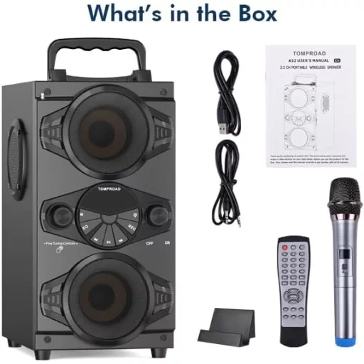 Boxă Bluetooth TOMPROAD 60W - Boxă portabilă wireless cu fun