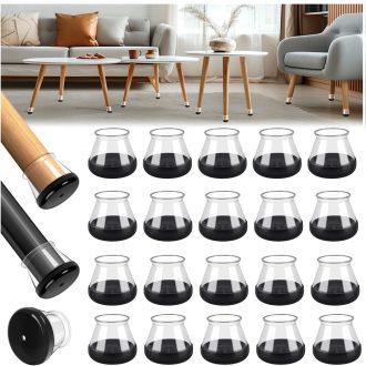   GICUNK 28 ks okrúhlych chráničov na nohy stoličky, 13-21 mm silikónové koncovky na nábytkové nohy, ochrana podlahy