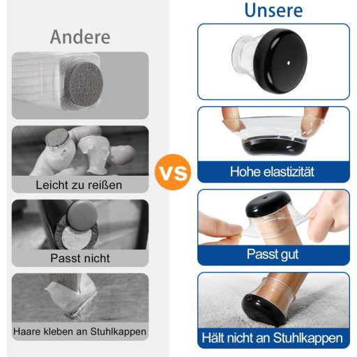 GICUNK 28 ks okrúhlych chráničov na nohy stoličky, 13-21 mm silikónové koncovky na nábytkové nohy, ochrana podlahy