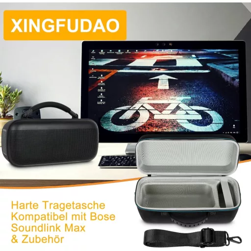 XINGFUDAO Bose SoundLink Max Hangszóró Táska Utazáshoz Fekete