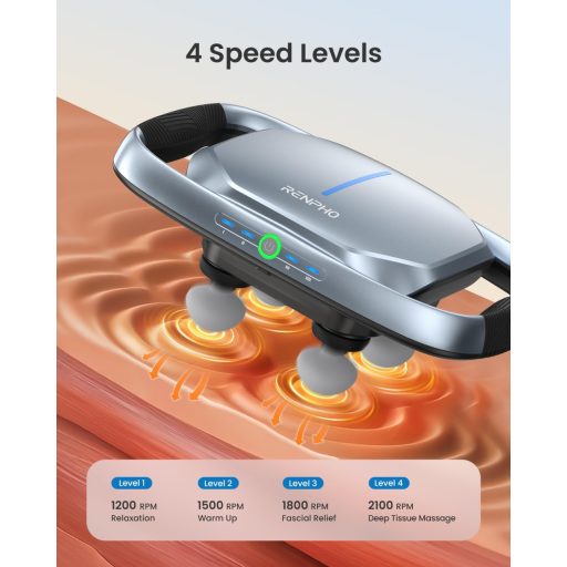RENPHO Quad 4 fejű elektromos masszírozó 4 intenzitási szinttel