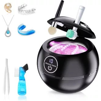   Dispozitiv de curățare cu ultrasunete pentru aparate dentare TMEOIIPY, 45 kHz, sterilizator UV, 190 ml
